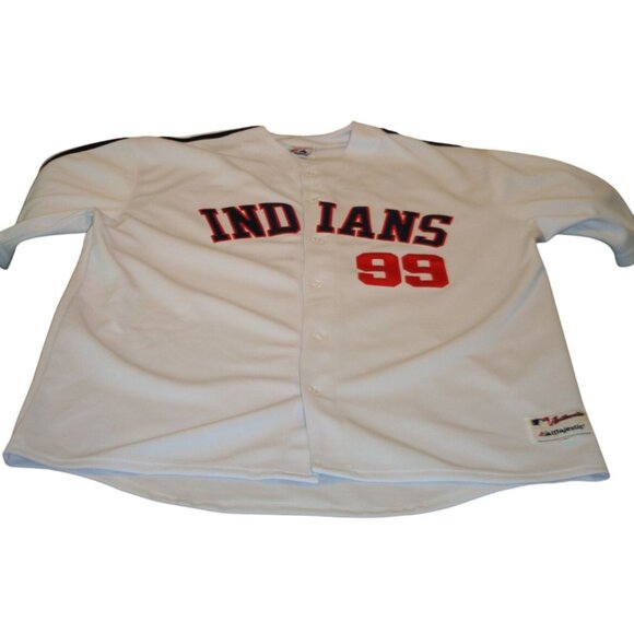 Majestic Other - Authentic Majestic Indians #99 Rick Vaughn Jersey 3XL – Wild Thing Major League